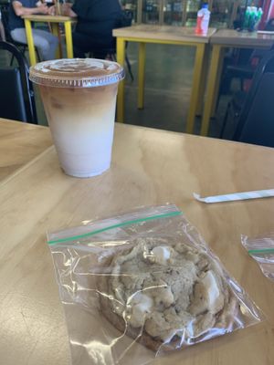 Vegan smore cookies and horchata latte  at La Chaiteria in Tucson