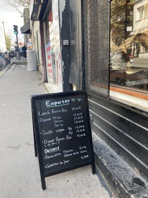 The menu at Itadakizen Paris in Paris