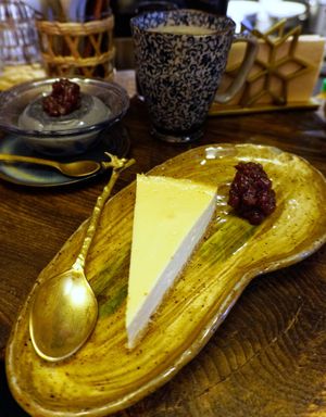 Yuzu cheesecake at Itadakizen Paris in Paris