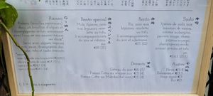 Menu, small but good. at Itadakizen Paris in Paris