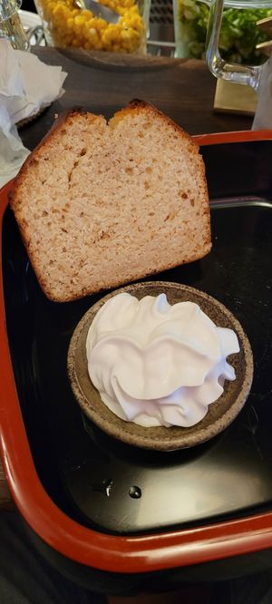Lemon cake + chantilly. at Itadakizen Paris in Paris
