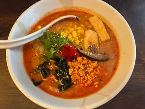 Spicy miso ramen at Itadakizen Paris in Paris