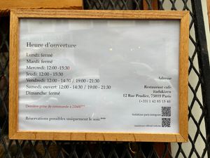 Hours at Itadakizen Paris in Paris