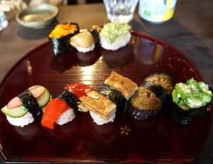 Sushi plate at Itadakizen Paris in Paris