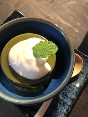 Panacotta matcha  at Itadakizen Paris in Paris