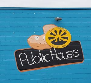 Outside at Village Taco in Columbus