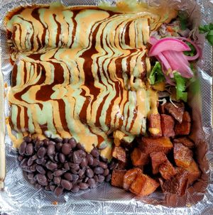 "Beeef" enchiladas at Village Taco in Columbus