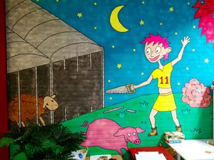 Mural @ the new location, Beatrijsstraat 12. at Water en Brood in The Hague