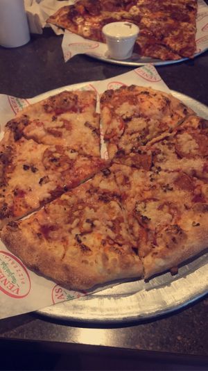 Small vegan cheese and pepperoni with garlic! at Venezia's in Mesa