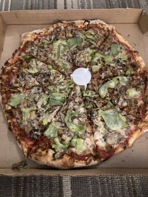 Vegan Delight pizza to go   at Venezia's in Tempe