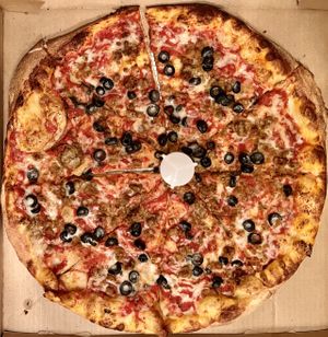 Vegan sausage and olive #Veganuary at Venezia's in Phoenix