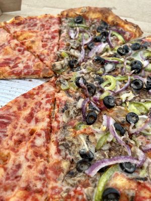 1/2 cheese, 1/2 veggie  at Venezia's in Phoenix