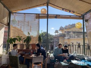 The view at Cafe Veda in Jaipur