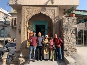 Vintage entrance  at Cafe Veda in Jaipur