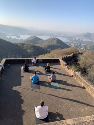 Yoga and pranayama classes  at Cafe Veda in Jaipur