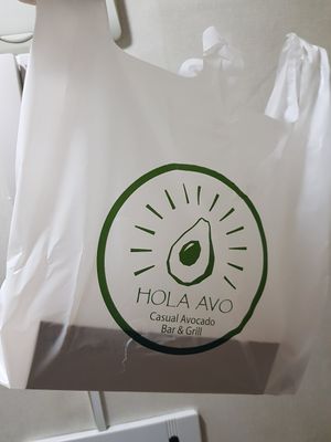 Takeout bag at Hola Avo - 홀라아보 - ISU in Seoul