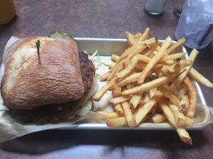 Black bean burger  at New Holland Brewing in Holland