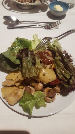 Salad and anti pasti at Tauern Spa  in Kaprun