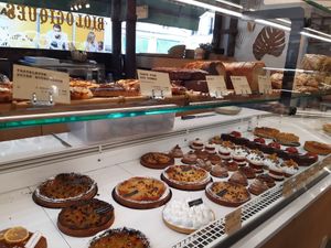 Selection of cakes, pastries etc. at Land & Monkeys - Beaumarchais in Paris
