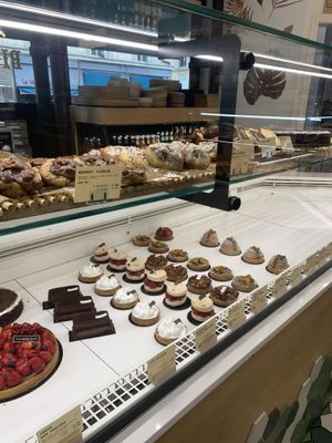 selection of pastries  at Land & Monkeys - Beaumarchais in Paris