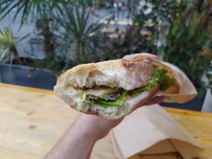 A pate and pickle DANGwich at Land & Monkeys - Beaumarchais in Paris