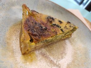 Quiche with Brocolli around €6,00 to eat in at Land & Monkeys - Beaumarchais in Paris