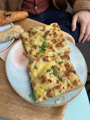 Onion & bacon focaccia   at Land & Monkeys - Beaumarchais in Paris