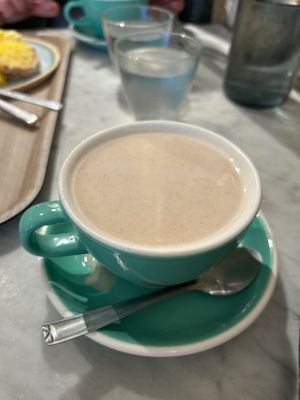 Chai latte yum at Land & Monkeys - Beaumarchais in Paris