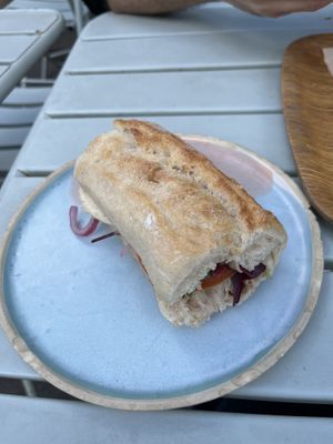 Mediterranean sandwich (split in half as we shared it)  at Land & Monkeys - Beaumarchais in Paris