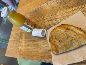 Apple pastry and orange juice  at Land & Monkeys - Beaumarchais in Paris
