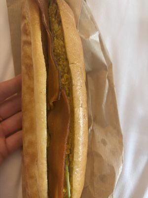 Ham mimosa sandwich  at Land & Monkeys - Beaumarchais in Paris