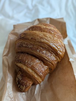 A classic croissant - so buttery at Land & Monkeys - Beaumarchais in Paris