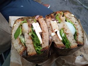 Umami sourdough sandwich at Land & Monkeys - Beaumarchais in Paris