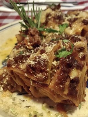 Lasagna  at Al Sanpietrino Trattoria in Lisbon
