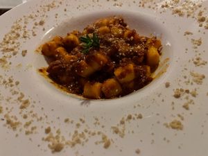 Gnocchi with ragu at Al Sanpietrino Trattoria in Lisbon