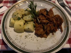 Faux rabbit dish at Al Sanpietrino Trattoria in Lisbon