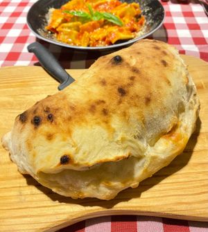 Calzone! at Al Sanpietrino Trattoria in Lisbon