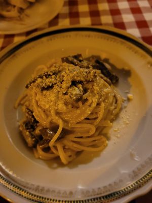 Carbonara at Al Sanpietrino Trattoria in Lisbon