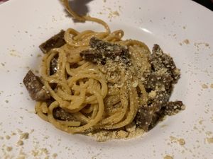 Pasta carbonara   at Al Sanpietrino Trattoria in Lisbon