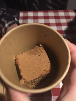 Tiramisu to-go at Al Sanpietrino Trattoria in Lisbon