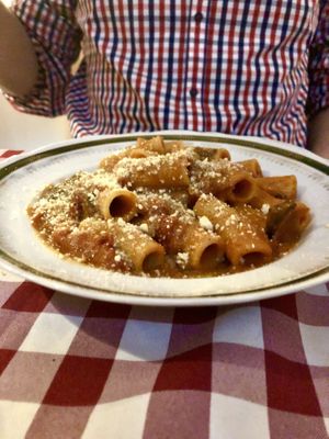 Rigatoni all’ Amatriciana   at Al Sanpietrino Trattoria in Lisbon