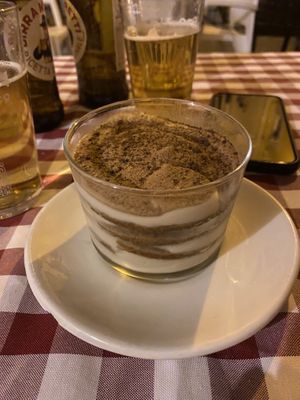 Tiramisu dessert   at Al Sanpietrino Trattoria in Lisbon