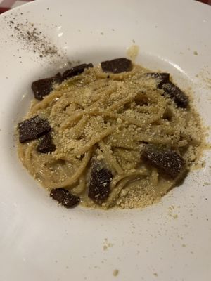 Carbonara vegana da urlo!!! Ne potrei mangiare due chili   at Al Sanpietrino Trattoria in Lisbon