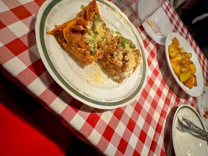 Lasagne at Al Sanpietrino Trattoria in Lisbon