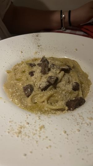 Carbonara  at Al Sanpietrino Trattoria in Lisbon