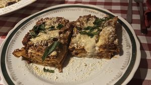 Lasagna  at Al Sanpietrino Trattoria in Lisbon