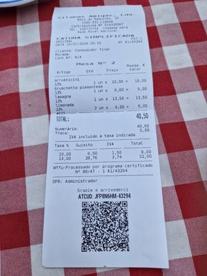  at Al Sanpietrino Trattoria in Lisbon