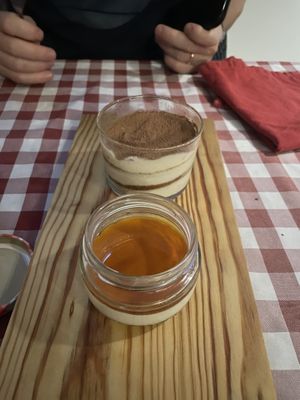 Panna cota e tiramisú  at Al Sanpietrino Trattoria in Lisbon