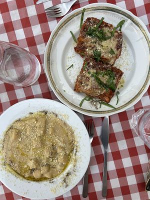 Gnocchi and lasagna   at Al Sanpietrino Trattoria in Lisbon