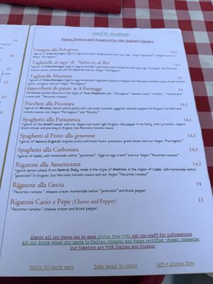 Menu   at Al Sanpietrino Trattoria in Lisbon